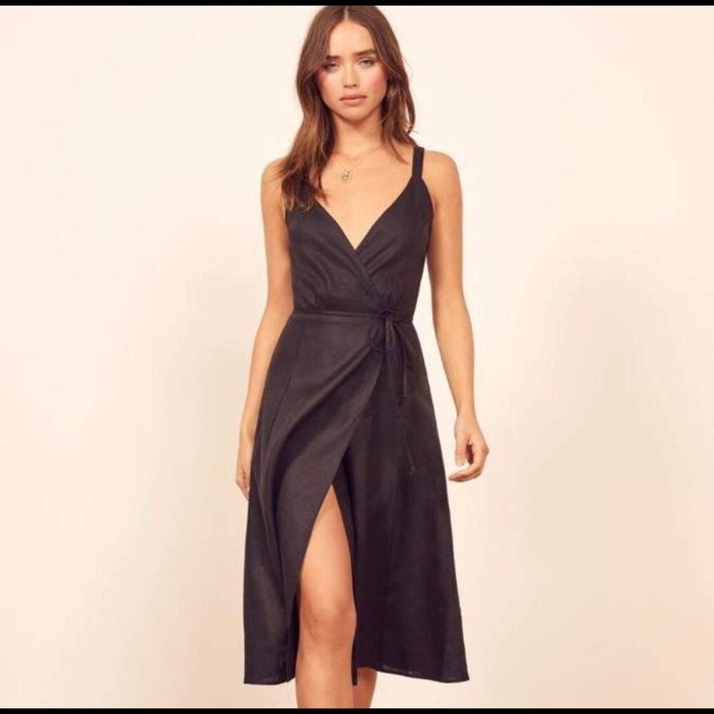 EUC Reformation Beverly Midi Wrap Dress